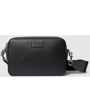 Gucci Ggスプリーム スモール クロスボディバッグ, ブラック, Ggキャンバス