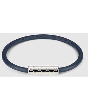 Gucci Bracelet With Gg Detail - Blue