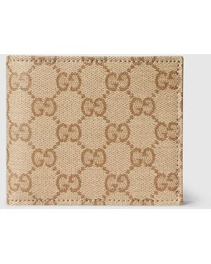 Gucci Essence Classic Bi-Fold Wallet, Leather - Natural