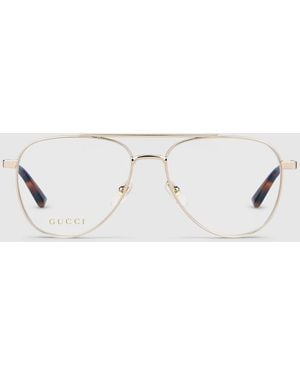 Gucci Aviator Frame Sunglasses - Metallic