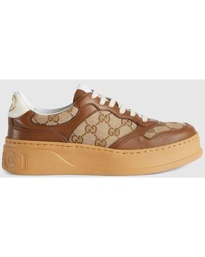 Gucci Gg Canvas Low-Top Sneakers - Brown