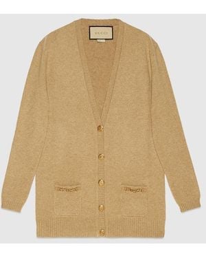 Gucci カシミア カーディガン, ベージュ, ウェア - ナチュラル