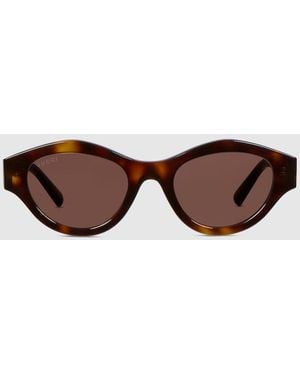 Gucci Cat-Eye Frame Sunglasses - Brown
