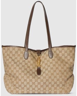 Gucci Jackie Medium Tote Bag, Gg Canvas - Natural