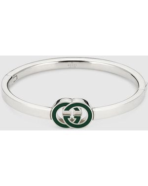 Gucci Interlocking Bangle Bracelet - White