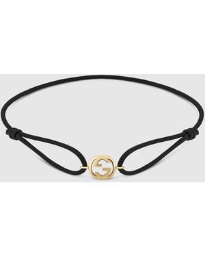 Gucci Interlocking 18K Charm Bracelet - Brown