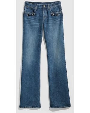 Gucci Stretch Cotton Denim With Horsebit - Blue