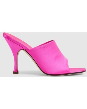 Gucci Slide Sandal, Size 35 It - Pink