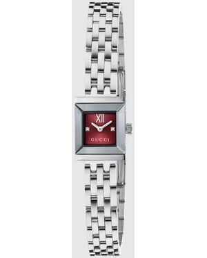 Gucci G-Frame Watch, 14X18Mm - White