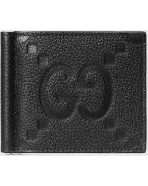 Gucci ジャンボ Gg マネークリップ, ブラック, レザー
