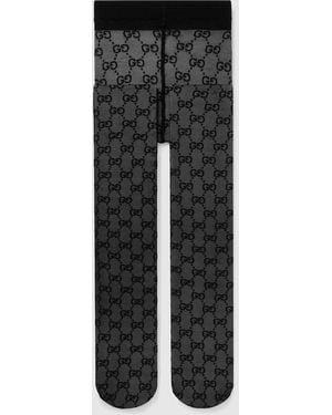 Gucci Gg Stretch Nylon Tights - Black