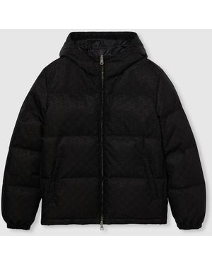 Gucci Gg Nylon Canvas Down Jacket - Black
