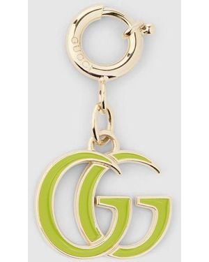 Gucci ダブルG バッグ チャーム, グリーン, メタル - メタリック