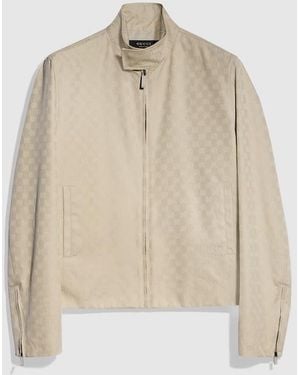 Gucci Gg Cotton Canvas Jacket - Natural