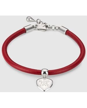 Gucci Blind For Love Charm Bracelet - Red