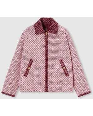Gucci Diamond Cotton Bouclé Zip Jacket, Ready-To-Wear - Pink