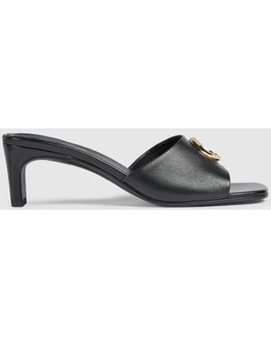 Gucci Gg 55Mm Heeled Sandals - Black