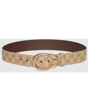Gucci Dionysus Wide Belt, Size 65, Gg Canvas - Brown