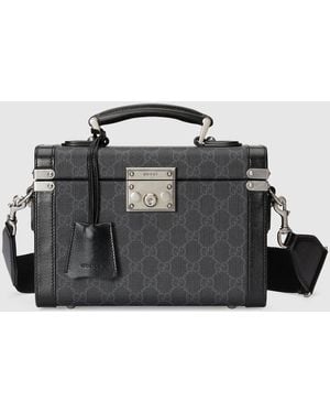 Gucci ラージ リジッド ビューティーケース, ブラック, Ggキャンバス