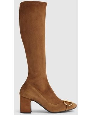 Gucci Boot With Half Horsebit, Size 36 It - Brown