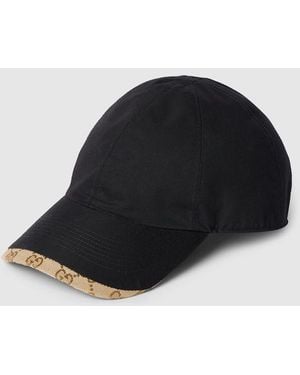Gucci Cotton Canvas Baseball Hat, Size M, Cotton - Black