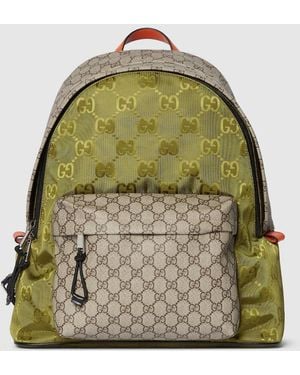 Gucci Match Medium Gg Backpack - Green