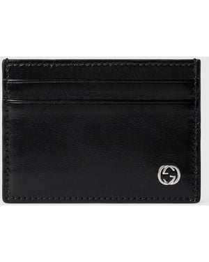 Gucci Card Case With Interlocking G - Black