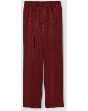 Gucci Ggジャカード パンツ, レッド, ウェア