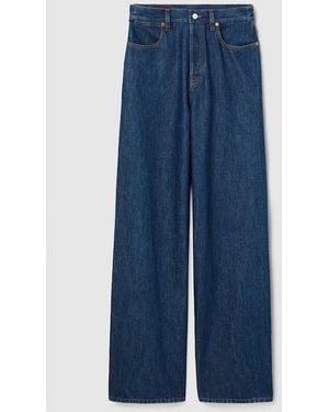 Gucci Wide Leg Denim Pants - Blue