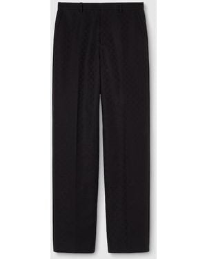 Gucci Gg Cotton Canvas Pants - Black