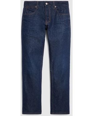 Gucci Cotton Denim Pants With Embroidery - Blue