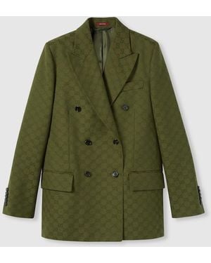 Gucci Ggキャンバス ジャケット, グリーン, ウェア