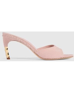 Gucci Slide With Bamboo Motif, .5 Uk - Pink
