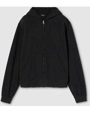Gucci Cashmere Blend Zip Jacket With Print - Black