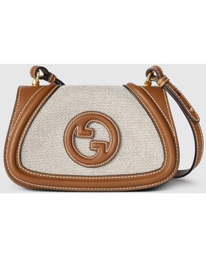 Gucci 〔グッチ ブロンディ〕ミニ ショルダーバッグ, ブラウン, レザー