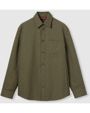 Gucci Gg Canvas Shirt - Green