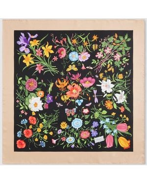 Gucci Printed Silk Twill Carré, Silk - Green
