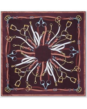 Gucci Printed Silk Twill Carré, Silk - Purple