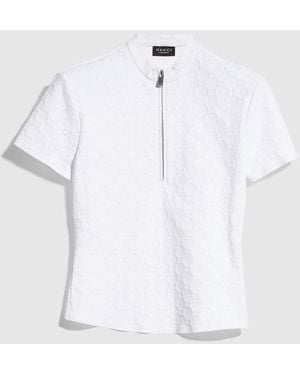Gucci Gg Jersey Jacquard T-Shirt - White
