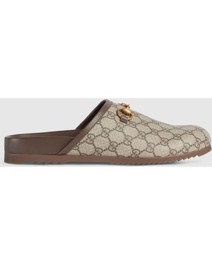 Gucci トープ gg ホースビット スリッパ - ブラウン