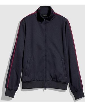 Gucci Shiny Technical Jersey Zip Jacket - Blue