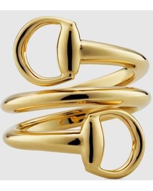 Gucci Horsebit 18K Contrarie Ring - Metallic