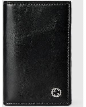 Gucci Card Case Wallet With Interlocking G - Black