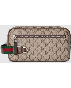Gucci Medium Gg Toiletry Case - Metallic