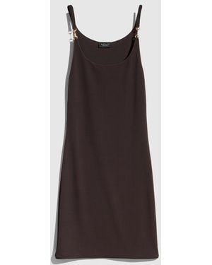 Gucci Viscose Crêpe Jersey Dress With Horsebit - Brown