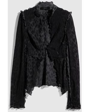 Gucci Printed Silk Blend Shirt - Black