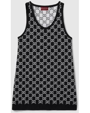 Gucci Gg Knit Dress - Black