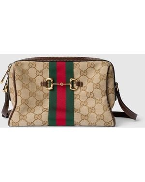 Gucci Horsebit Web Small Camera Bag, Gg Canvas - Natural