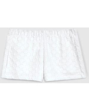 Gucci Gg Jersey Jacquard Shorts - White