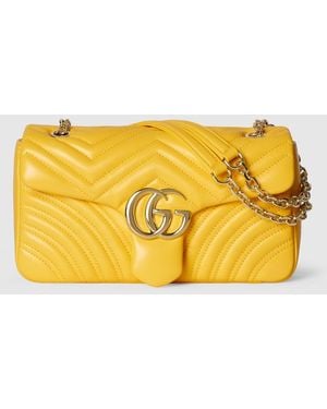 Gucci Gg Marmont Medium Shoulder Bag - Yellow